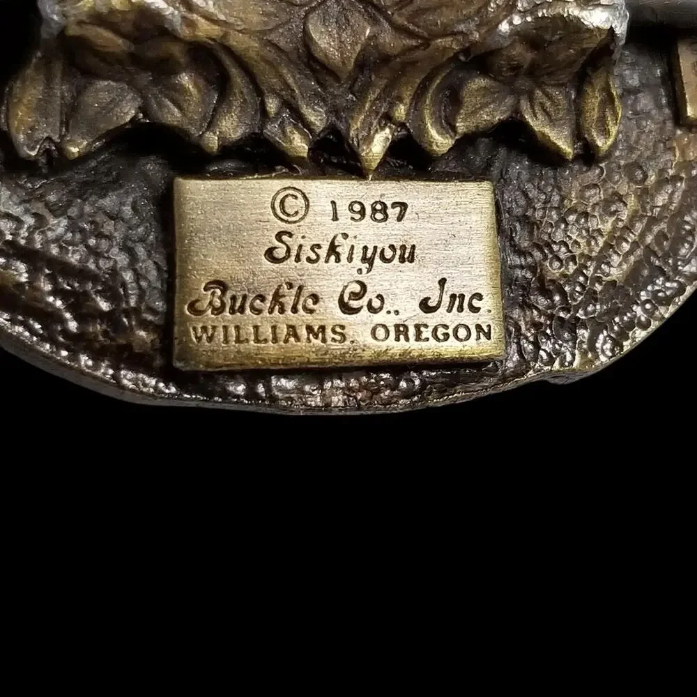 VTG Belt Buckle‎ 1987 Pewter TISCO 52 Years Tractor Implement Supply Co Siskiyou